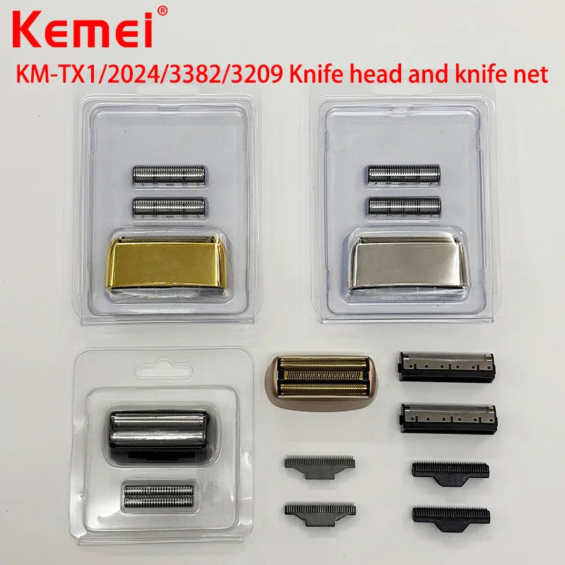 Kemei Original Replacement Blades For KM-TX1/2024/3209/3382 Shaver Knife Head And Knife Net Mesh Shaving Accessories