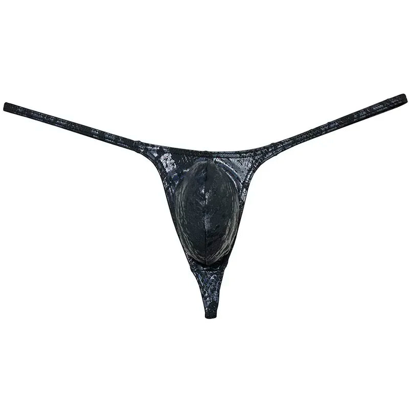 Cheeky Swim Thong Pouch Tangas Men's Swimwear Quick-dry Low Rise Swimming Briefs Wet Look String Bikini Man Underwear Beachclub
