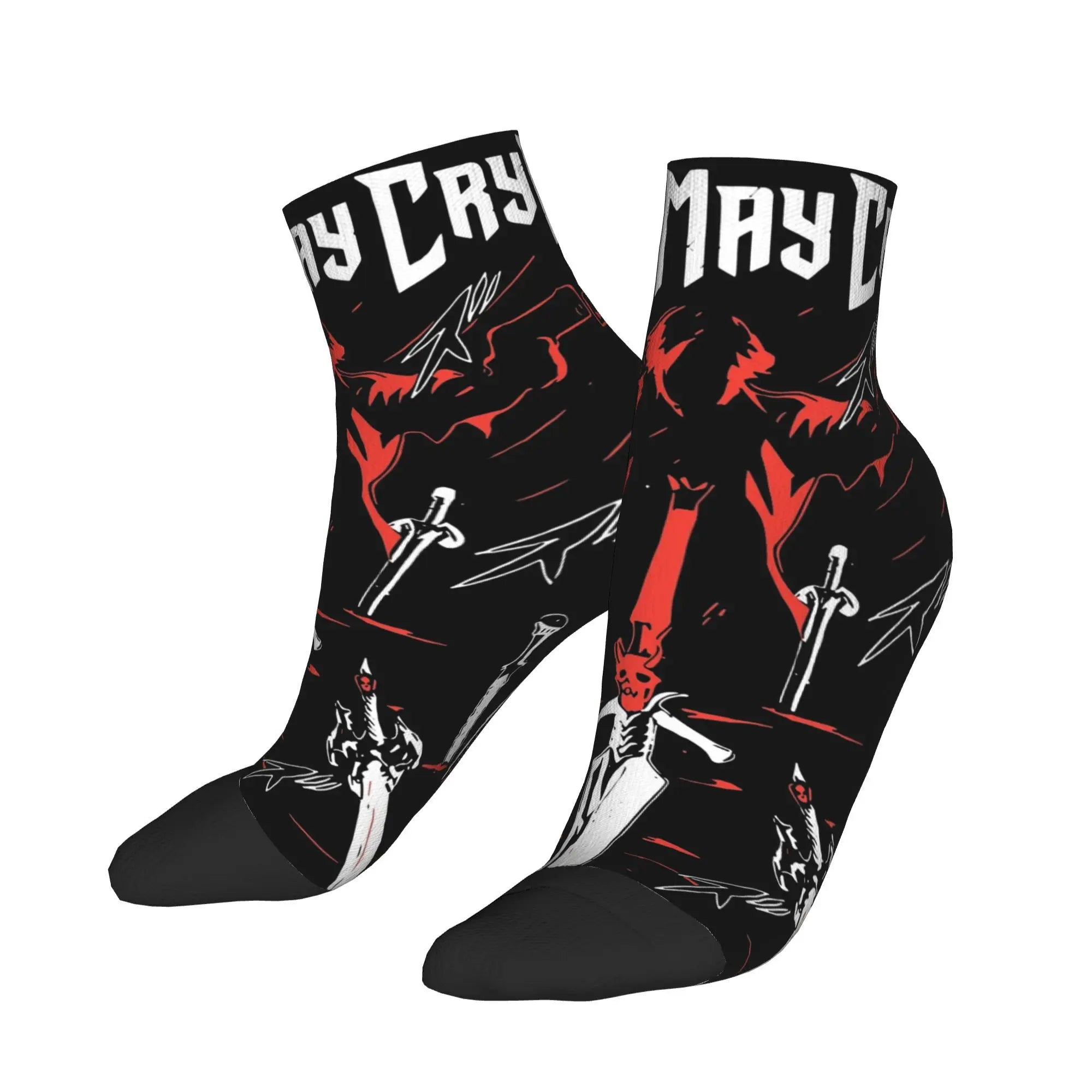 Devil May Cry Dante Heartthrob DMC5 Socks Popular Game Ankle Socks Non Slip Unisex Men Quality Soft Custom Sports Casual Sock