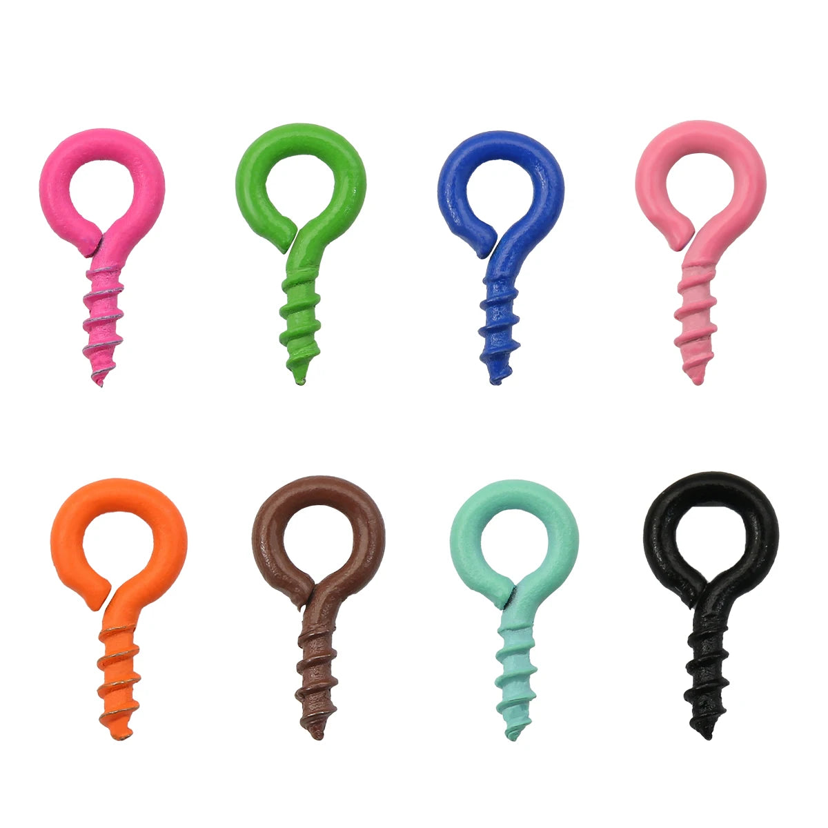 50-100Pcs/lot 4*8mm Colorful Small Tiny Mini Eye Pins Eyepins Hooks Eyelets Screw For DIY Jewelry Making Supplies Accessories