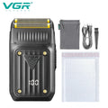 VGR Face Shaver Professional Beard Trimmer Rechargeable Metal Razor Mini Electric Beard Trimmer Portable Beard Trimmer Men V-082