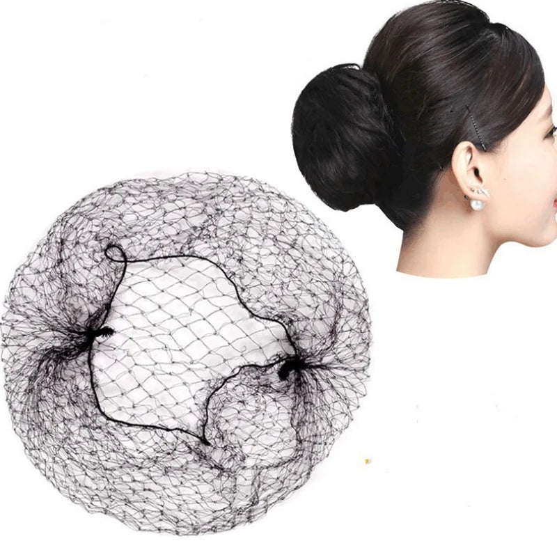 10/20/30/50Pcs Durable Nylon Hair Net For Bun Hair Hair style Tool Black Brown Hair Net For Wigs Mesh Hair Styling Hairnets