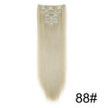 Synthetic 6pcs/set Long Straight Hair Extensions Ultra-Invisible Full Head Clip in Hair Extensions 24Inch for Women Daily Wear