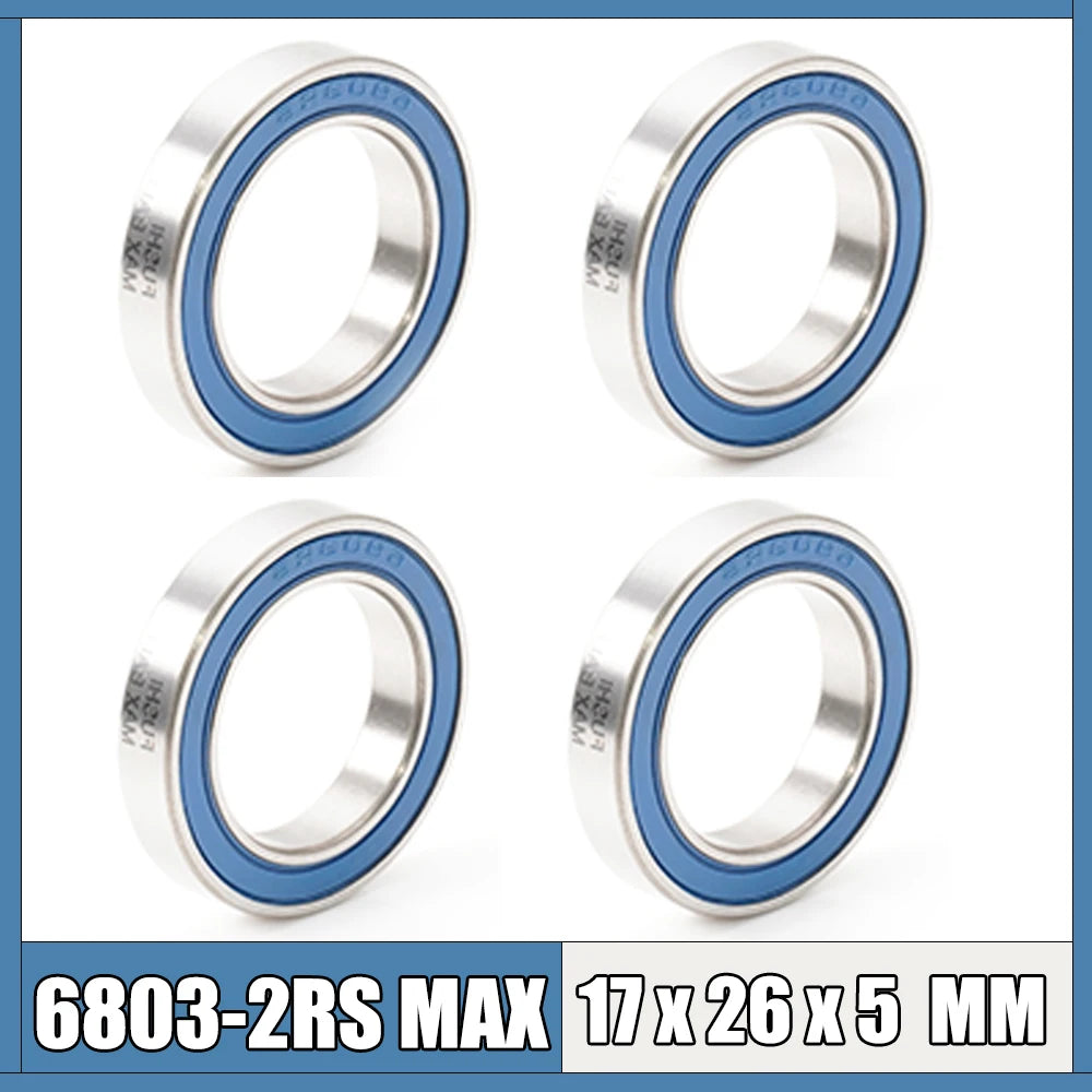 6803 2RSV MAX Bearing 17*26*5 mm 4Pcs C2 Full Balls Bicycle Pivot Repair Parts 6803 2RS RSV Ball Bearings 6803-2RS 6803LLU
