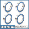 6803 2RSV MAX Bearing 17*26*5 mm 4Pcs C2 Full Balls Bicycle Pivot Repair Parts 6803 2RS RSV Ball Bearings 6803-2RS 6803LLU