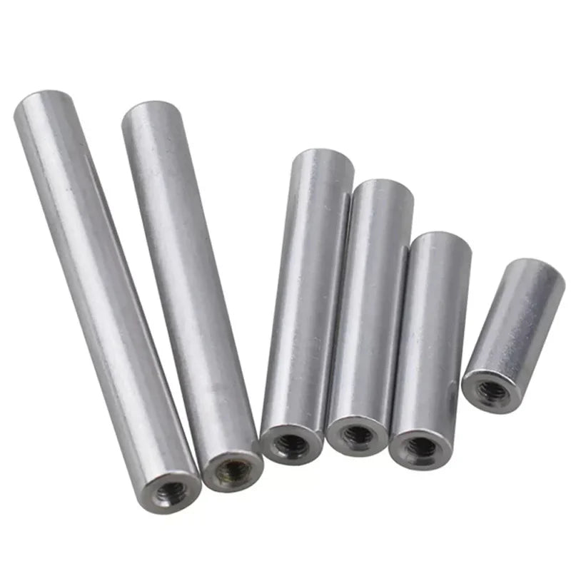 Long Nuts M2/M3/M4/M5/M6/M8/M10 OD3.5~16mm Length 4mm-100mm Aluminum Round Threaded Sleeve Standoff Spacers Long Nuts Connector
