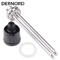 DERNORD 1.5 Inches Immersion Tri Clamp Tubular Heating Element 220V 2500w/3500w/4500w Brew Resistance Heater Water