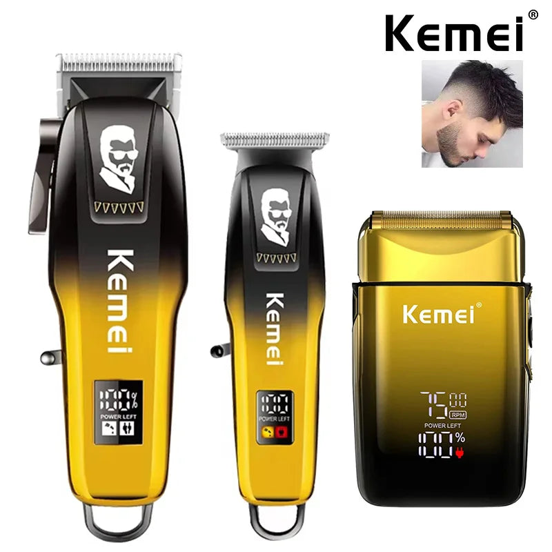 Kemei Original Hair Clipper Kit for Men,Electric Shaver,Hair Trimmer,Professional Cutting Machine,KM-8501,KM-TX10,Kit