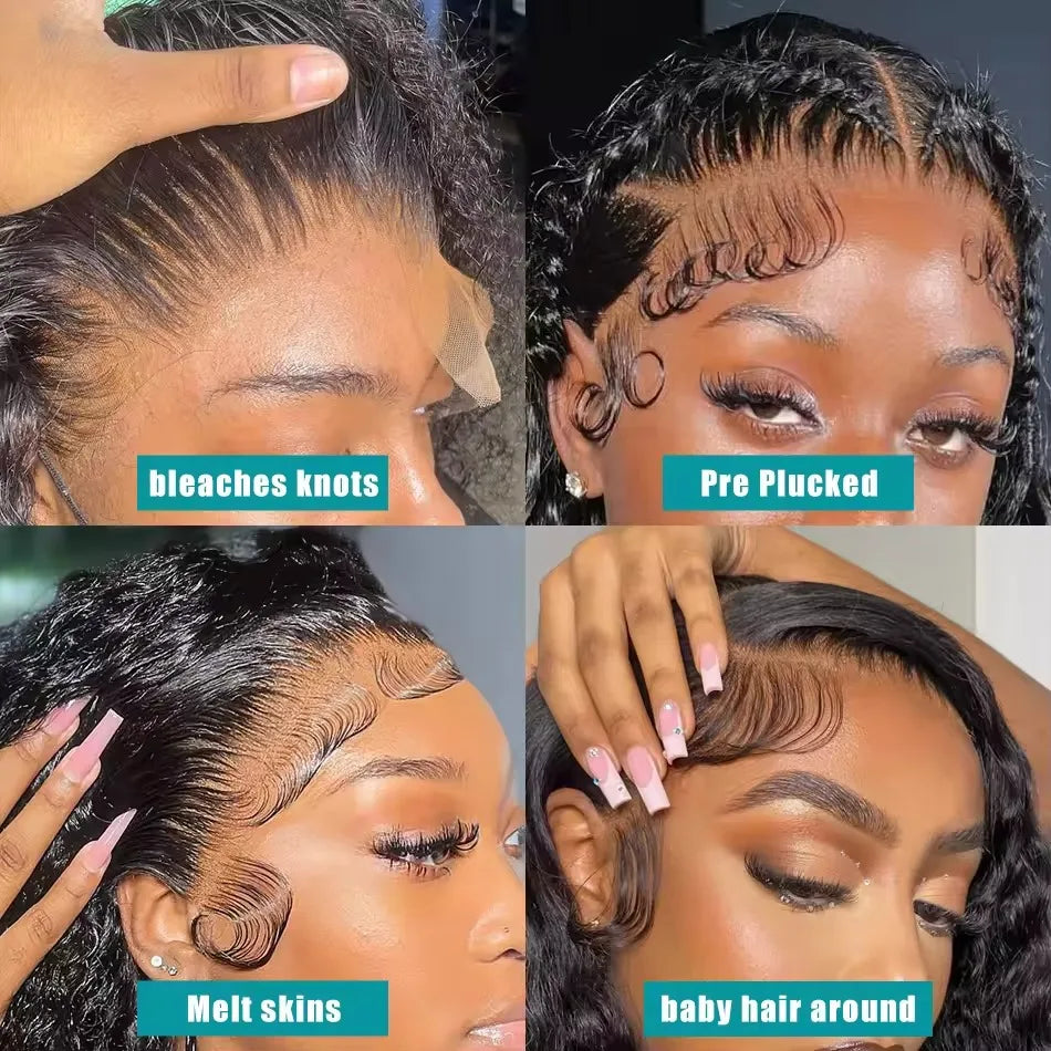40 Inch Water Deep Wave 13x4 13x6 Hd Lace Frontal Wigs Human Hair 360 Transparent Lace Front Wig Curly Human Hair Wigs For Women