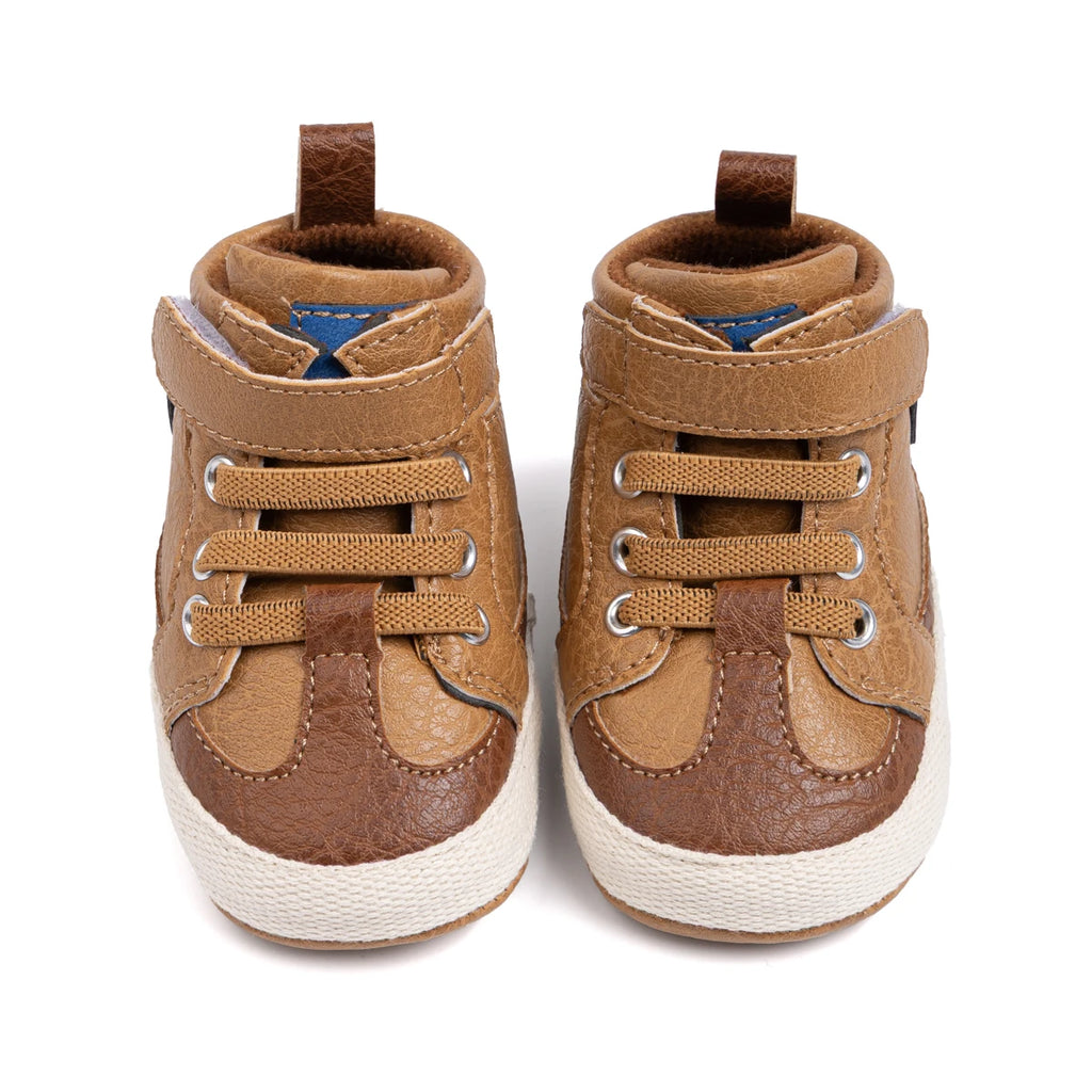 Autumn Winter Baby Boys Shoes High Tops Striped Casual Sneakers Fashion Versatile First Walkers Toddler Cotton Anti-slip Sole