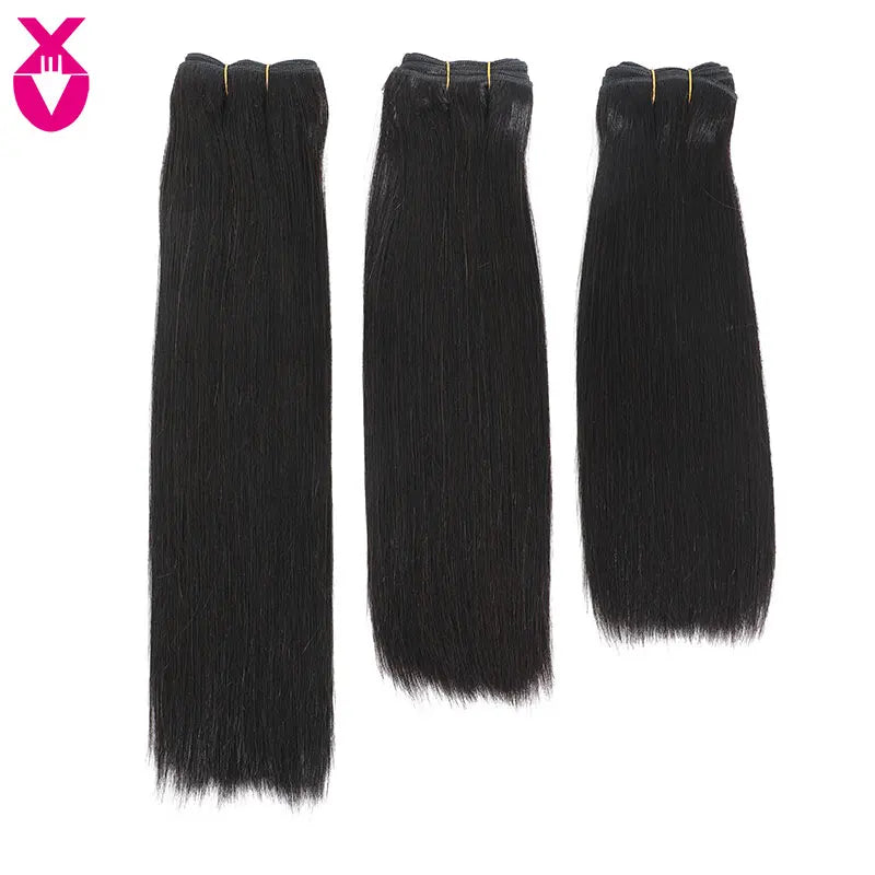 XVE 100% Straight Human Hair Bundles 1/3 Pcs Weave Bundles Human Hair Extensions Brazilian Virgin Natural Color Human Hair
