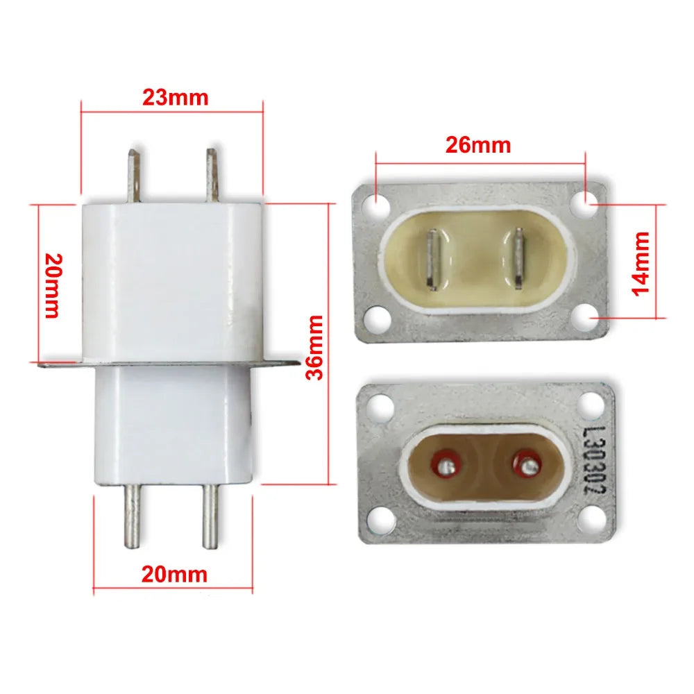Microwave Magnetron Socket Connector - Filament Sockets Pins for Magnetron Tube