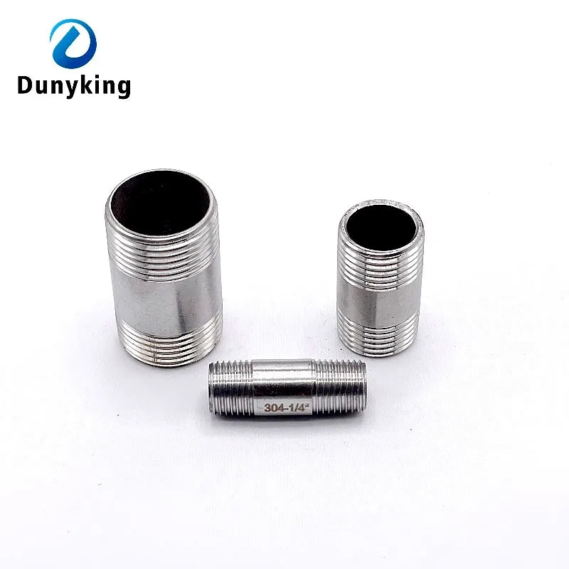 Water connection 1/4" 3/8" 1/2" 3/4" 1" 1-1/4" 1-1/2" Male X Male Threaded Pipe Fittings Stainless Steel SS304 Connector Adapter