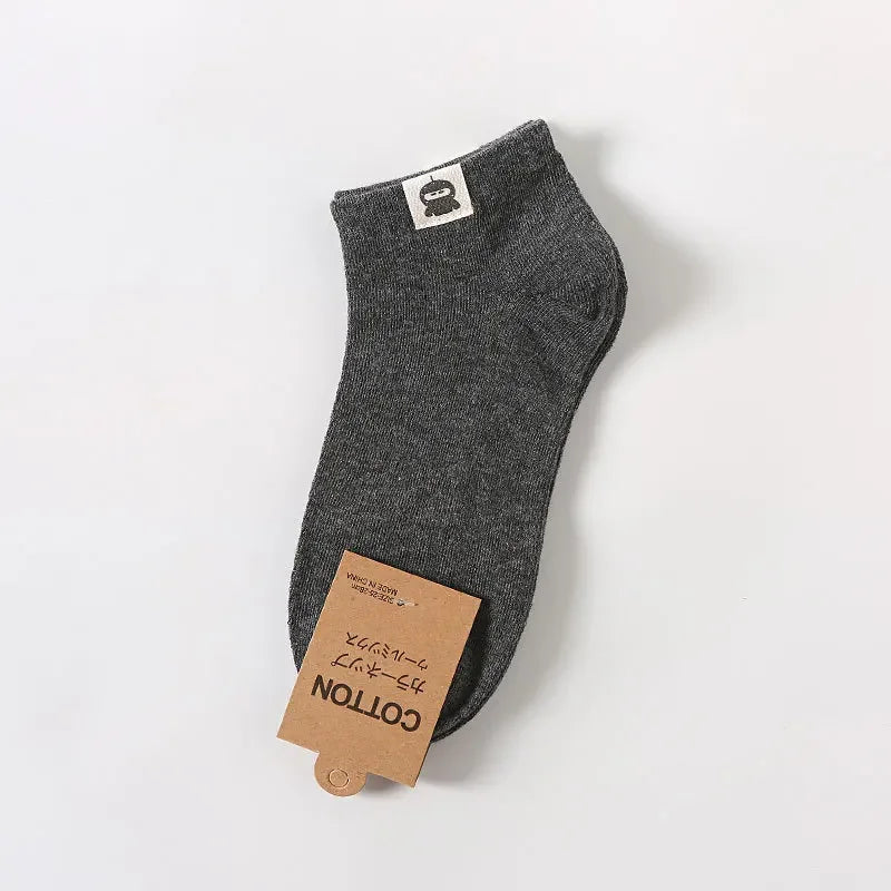 1 Pair Mens Socks Breathable Short Boat Socks Lot Low Cut Short Socks Solid Color Black White Grey Casual Ankle Soft Women Sock