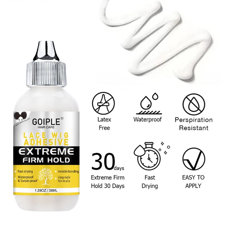 Wig Installation Kit Set Waterproof Lace Glue Wig Glue for Install Melting Spray Lace Melting Spray Water-resistant Wig Glue