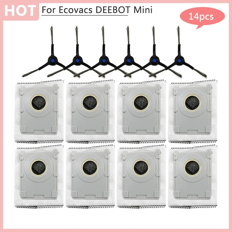 For Ecovacs Deebot Mini Sweeping Machine Replacement Dust Bag Rag Side Brush Trash Bag Spare Parts Smart Robot Vacuum Cleaner