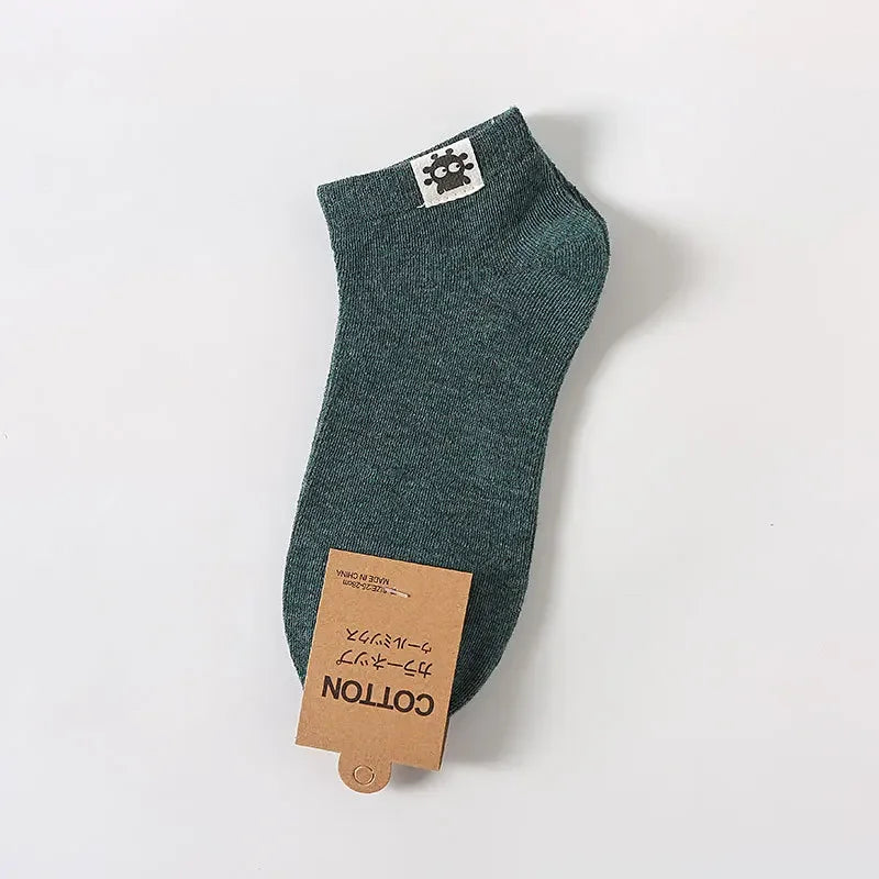 1 Pair Mens Socks Breathable Short Boat Socks Lot Low Cut Short Socks Solid Color Black White Grey Casual Ankle Soft Women Sock
