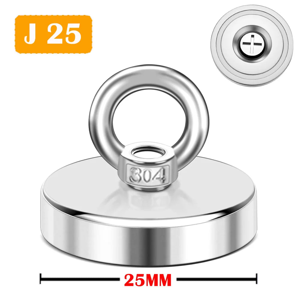 Powerful Magnet Neodymium Magnets Fishing Heavy Duty Imanes Magnet with Countersunk Hole Eyebolt for Salvage Magnetic Fishing