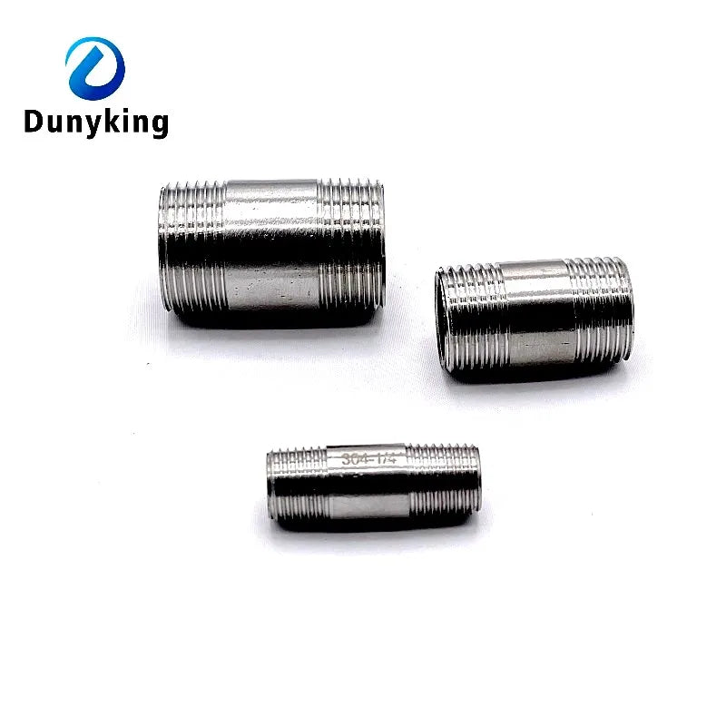 Water connection 1/4" 3/8" 1/2" 3/4" 1" 1-1/4" 1-1/2" Male X Male Threaded Pipe Fittings Stainless Steel SS304 Connector Adapter