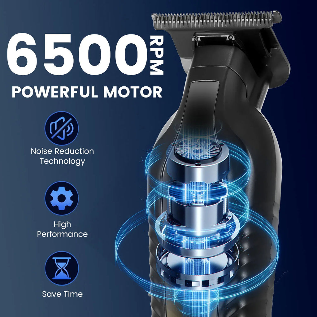 Hatteker Gradient Hair Clipper Professional Hair Salon LCD Digital Display Edge Trimming Rechargeable Taper Men's Home Haircut