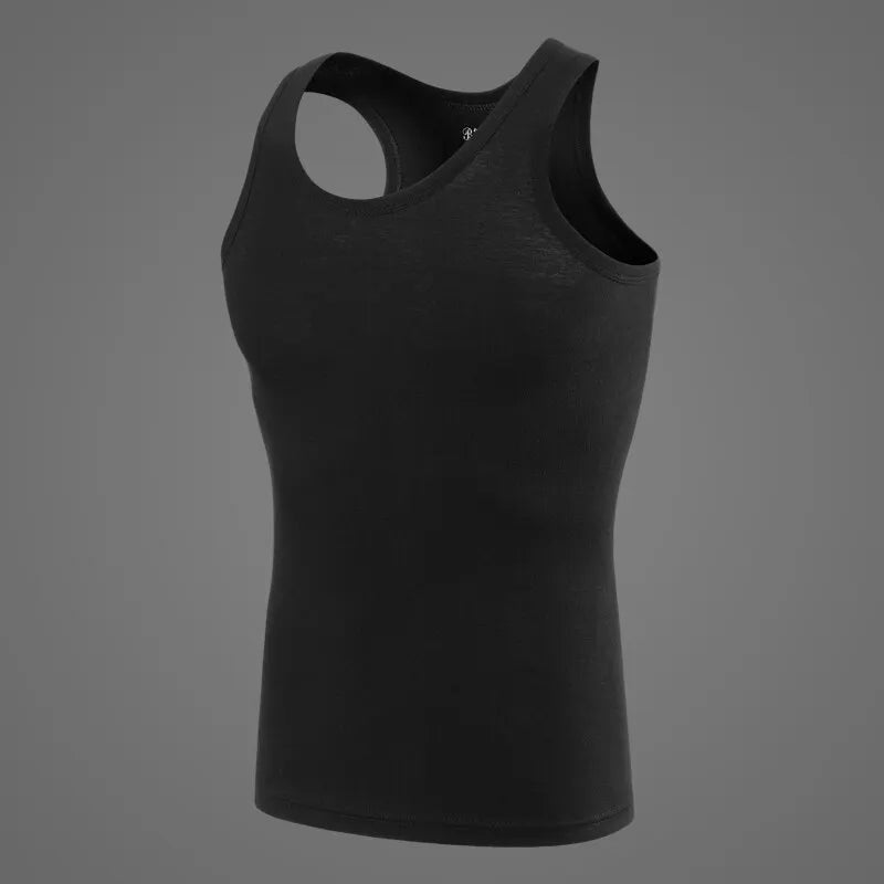 3/1 piece men's to teenagers' multi-size solid color tight vest comfortable cotton sleeveless T-shirt sports running bottoming c