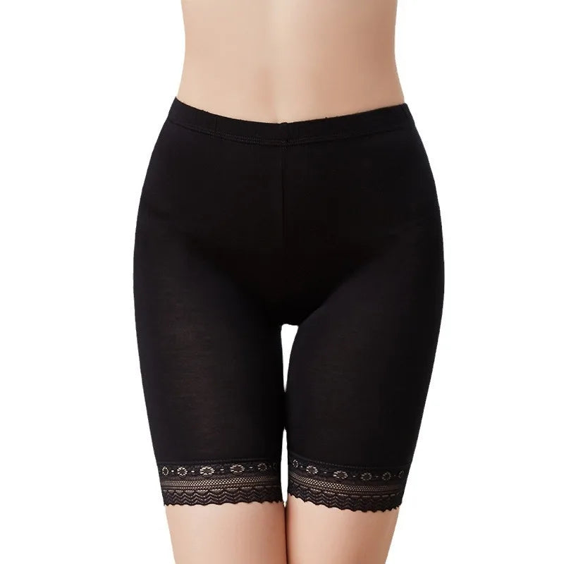 Safety Pants Women Sexy Lace Edge Leggings Large Size Underwear High Waisted Seamless Summer Slimming Panties Breathable Boxers