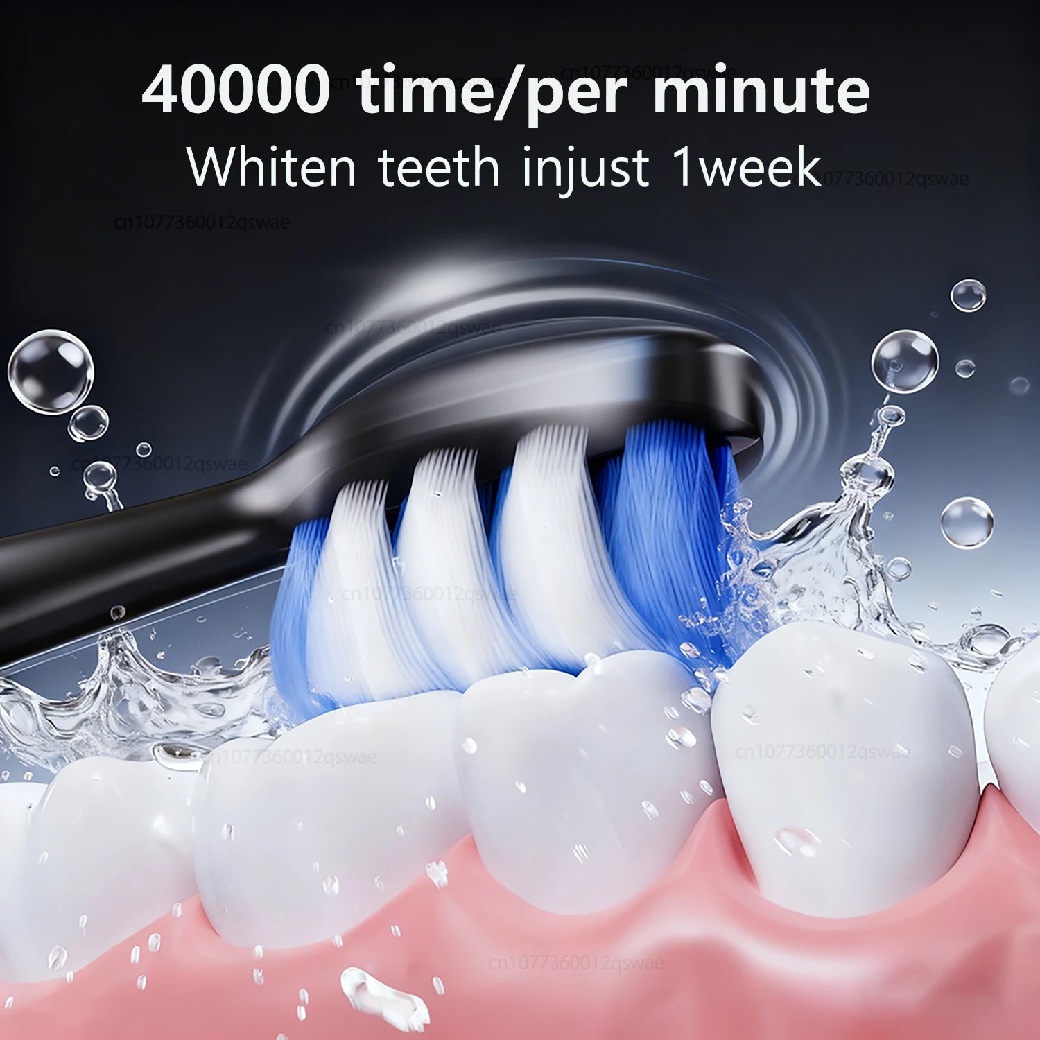 Electric Toothbrush for Adults Rechargeable with 6 Modes Smart Timer Sonic Toothbrush with 8 Brush Heads Travel Case