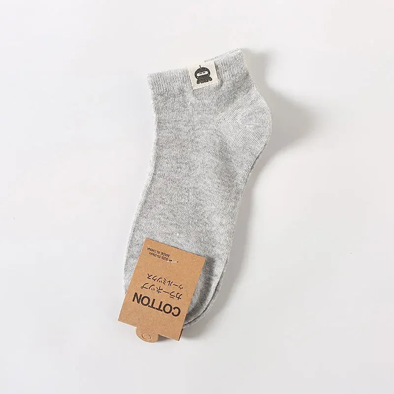 1 Pair Mens Socks Breathable Short Boat Socks Lot Low Cut Short Socks Solid Color Black White Grey Casual Ankle Soft Women Sock