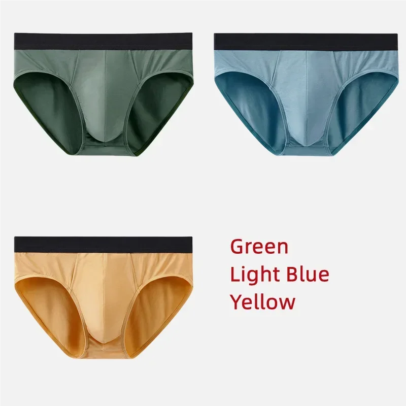 3Pcs Men Underwear 60S Modal Briefs High Elastic Panties Underpants L-XXXL 7A Level Antibacterial Sexy Soft Breathable Shorts