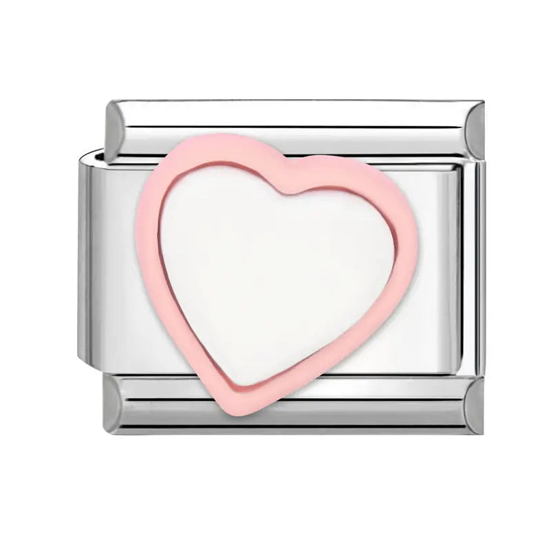 2025 Wholesale 3D Colorful Bows Flowers Love Heart Italian Charm Link fit 9mm Stainless Steel Jewelry DIY Making Bracelets Gifts