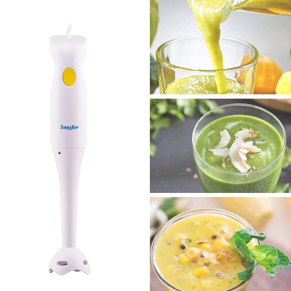 Immersion Hand Stick Blender Mixer with Chopper Smoothie Cup Ice Blades Kitchen Juicer Vegetable Fruit Food Processor Sonifer
