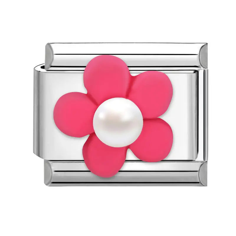 2025 Wholesale 3D Colorful Bows Flowers Love Heart Italian Charm Link fit 9mm Stainless Steel Jewelry DIY Making Bracelets Gifts