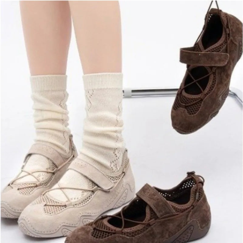 Women's Flat Shoes 2025 New  Non-slip Shallow Mary Jane Shoes Female Large Size Comfortable Ballet Shoes For Women