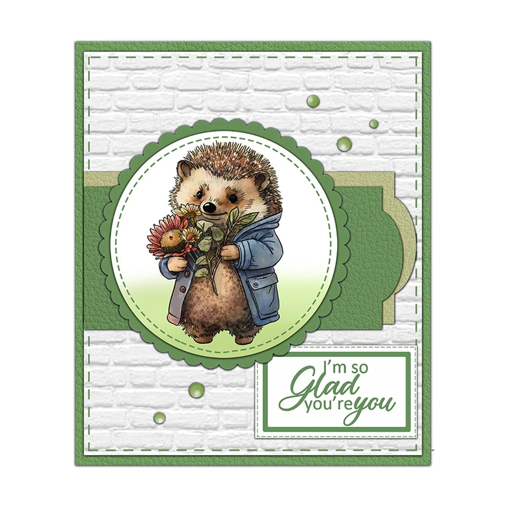 Cute Mouse Pig Time Funny Birds Clear Stamps And Cutting Dies Set for Scrapbooking Paper Cards Making Cartoon Animal Stamps 2024