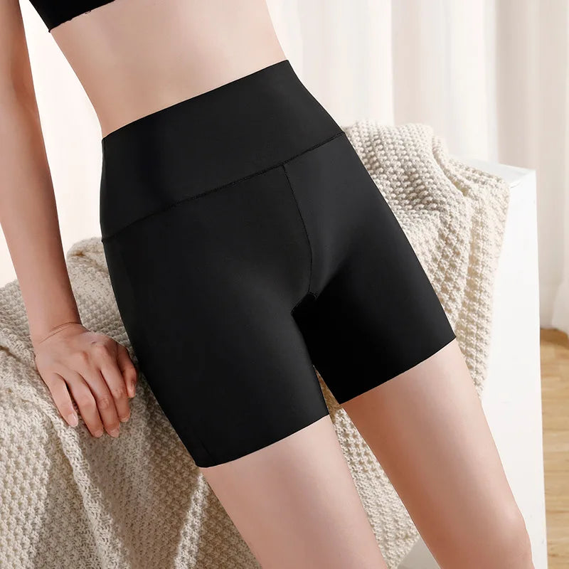 1pcs Summer Women Thin Ice Silk Safety Short Pants Female Large Size Anti Rub Safety Shorts Panties Lady No Trace Underwear