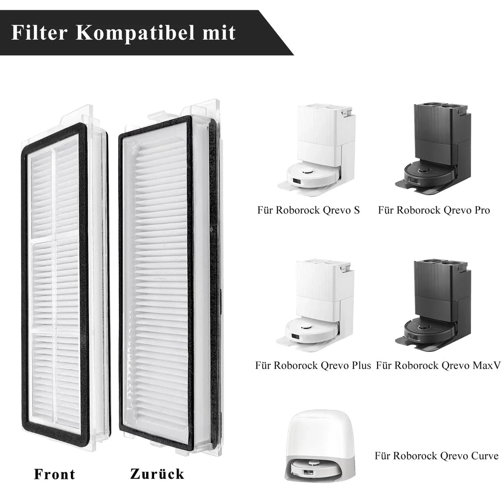 HEPA Filter for Roborock Qrevo S/Qrevo Curve/Qrevo Pro/Qrevo Plus/Qrevo MaxV/Qrevo Edge Robot Vacuum Cleaner Replacement Filter