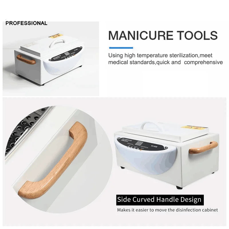 Nail Sterilizer Sanitizing Box High Temperature With LCD Screen Tweezers Scissors Manicure Nail Disinfection For Manicure Beauty