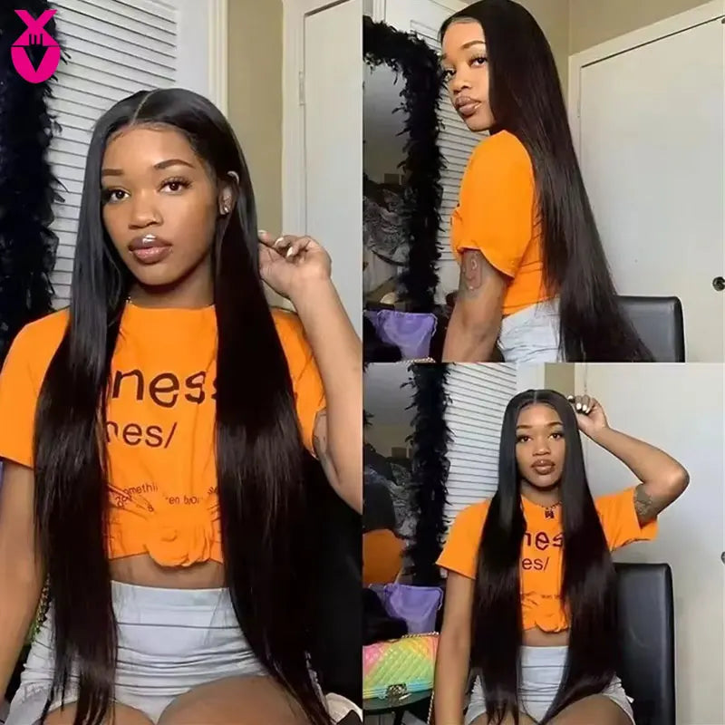XVE 100% Straight Human Hair Bundles 1/3 Pcs Weave Bundles Human Hair Extensions Brazilian Virgin Natural Color Human Hair