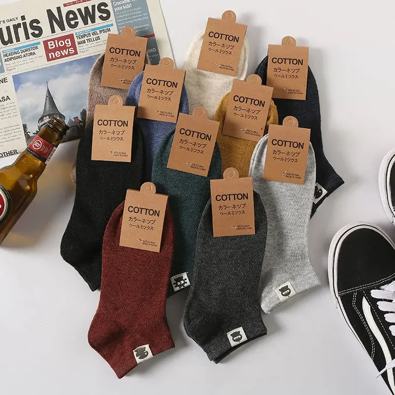 1 Pair Mens Socks Breathable Short Boat Socks Lot Low Cut Short Socks Solid Color Black White Grey Casual Ankle Soft Women Sock
